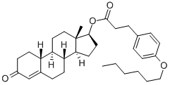 ナンドロロンp-ヘキシルオキシフェニルプロピオナート 化学構造式