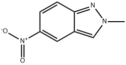 2-メチル-5-ニトロ-2H-インダゾール 化学構造式