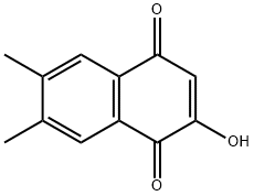 1,4-Naphthalenedione, 2-hydroxy-6,7-dimethyl- (9CI) Struktur