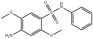 4-アミノ-2,5-ジメトキシ-N-フェニルスルホンアミド 化学構造式
