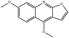4,7-ジメトキシフロ[2,3-b]キノリン 化学構造式