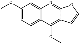 吴茱萸春碱, 523-66-0, 结构式