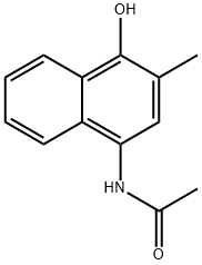 N-(4-hydroxy-3-methyl-1-naphthyl)acetamide  Struktur