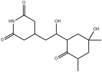 2,6-Piperidinedione, 4-(2-hydroxy-2-(5-hydroxy-3,5-dimethyl-2-oxocyclo hexyl)ethyl)- 结构式