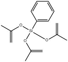 トリス(イソプロペニルオキシ)(フェニル)シラン 化学構造式