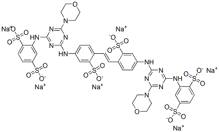 hexasodium 2,2'-[vinylenebis[(3-sulphonato-4,1-phenylene)imino[6-morpholino-1,3,5-triazine-4,2-diyl]imino]]bis(benzene-1,4-disulphonate)