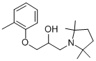 1-(2-メチルフェノキシ)-3-(2,2,5,5-テトラメチル-ピロリジン-1-イル)プロパン-2-オール 化学構造式