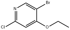5-ブロモ-2-クロロ-4-エトキシピリジン 化学構造式