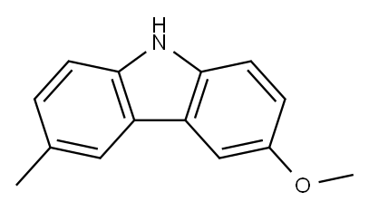 3-メトキシ-6-メチル-9H-カルバゾール 化学構造式