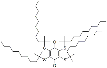 tetrakis(tert-dodecylthio)-p-benzoquinone Struktur