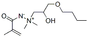 1-(3-Butoxy-2-hydroxypropyl)-1,1-dimethyl-2-(2-methyl-1-oxo-2-propenyl)hydrazin-1-ium-2-ide Struktur
