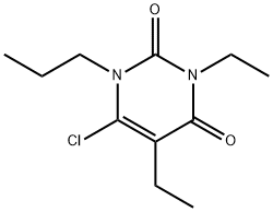 1-propyl-3,5-diethyl-6-chlorouracil Struktur