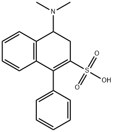 1,2-Dihydro-1-dimethylamino-4-phenyl-3-naphthalenesulfonic acid 结构式