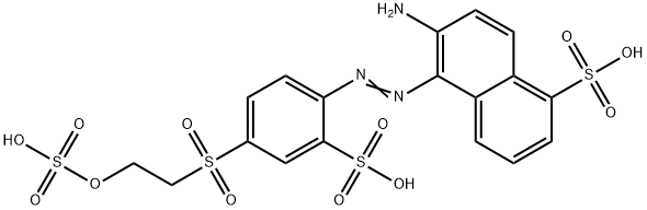 6-アミノ-5-[[2-スルホ-4-[[2-(スルホオキシ)エチル]スルホニル]フェニル]アゾ]-1-ナフタレンスルホン酸 化学構造式
