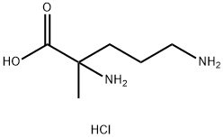 2,5-二氨基-2-甲基戊酸盐酸盐,52372-32-4,结构式