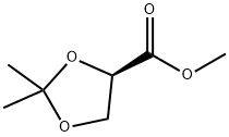 (R)-(+)-2,2-ジメチル-1,3-ジオキソラン-4-カルボン酸メチル 化学構造式