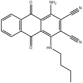 1-amino-4-(butylamino)-9,10-dihydro-9,10-dioxoanthracene-2,3-dicarbonitrile 结构式