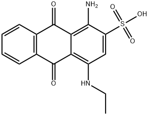 1-Amino-4-(ethylamino)-9,10-dihydro-9,10-dioxo-2-anthracenesulfonic acid 结构式