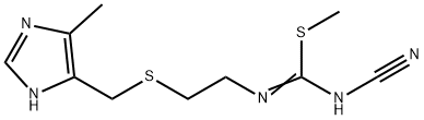 N-Cyano-N-[2-(5-methylimidazole-4-methylthio)ethyl]-S-methyl isothiourea Struktur