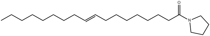 1-[(E)-9-オクタデセノイル]ピロリジン 化学構造式