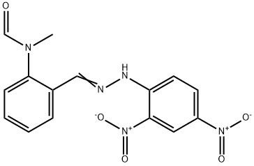 N-Methyl-N-[2-[[2-(2,4-dinitrophenyl)hydrazono]methyl]phenyl]formamide Struktur