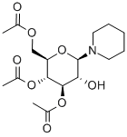 N-(3,4,6-TRI-O-ACETYL-BETA-D-GLUCOPYRANOSYL) PIPERIDINE 化学構造式