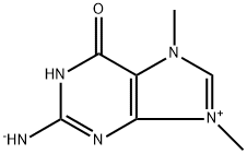 6-オキシラト-2-アミノ-7,9-ジメチル-9H-プリン-7-イウム 化学構造式