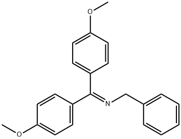 N-[双(4-甲氧基苯基)亚甲基]苄胺 结构式
