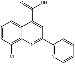 8-CHLORO-2-PYRIDIN-2-YLQUINOLINE-4-CARBOXYLIC ACID Structure