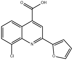 8-氯-2-呋喃-2-基-喹啉-4-羧酸, 52413-55-5, 结构式