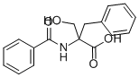 DL-N-ベンゾイル-2-ベンジルセリン 化学構造式
