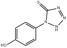 1-(4-ヒドロキシフェニル)-5-メルカプト-1H-テトラゾール 化学構造式