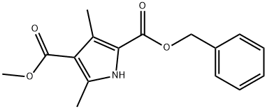 1H-Pyrrole-2,4-dicarboxylicacid,3,5-dimethyl-,4-methyl1-(phenylmethyl)ester(9CI) 结构式