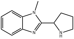 1-メチル-2-(2-ピロリジニル)-1H-ベンズイミダゾール 化学構造式