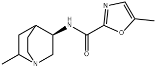 2-Oxazolecarboxamide,5-methyl-N-[(3R)-6-methyl-1-azabicyclo[2.2.2]oct-3-yl]- Struktur