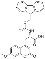 (S)-2-(9H-FLUOREN-9-YLMETHOXYCARBONYLAMINO)-3-(7-METHOXY-2-OXO-2H-CHROMEN-4-YL)-PROPIONIC ACID Struktur