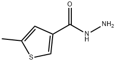 5-メチルチオフェン-3-カルボヒドラジド 化学構造式