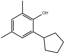6-cyclopentyl-2,4-xylenol Struktur