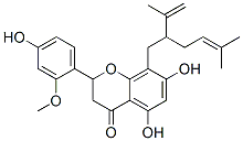 2,3-Dihydro-5,7-dihydroxy-2-(4-hydroxy-2-methoxyphenyl)-8-[5-methyl-2-(1-methylvinyl)-4-hexenyl]-4H-1-benzopyran-4-one Structure