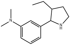 Benzenamine, 3-(3-ethyl-2-pyrrolidinyl)-N,N-dimethyl- (9CI) Struktur