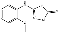 5-[(2-甲氧基苯基)氨基]-1,3,4-噻二唑-2-硫醇,52494-33-4,结构式