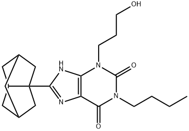 1-BUTYL-8-(HEXAHYDRO-2,5-METHANOPENTALEN-3A(1H)-YL)-3,7-DIHYDRO-3-(3-HYDROXYPROPYL)-1H-PURINE-2,6-DIONE|化合物 T23202