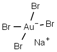 Sodium tetrabromoaurate Struktur