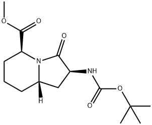 2-TERT-BUTOXYCARBONYLAMINO-3-OXO-OCTAHYDRO-INDOLIZINE-5-CARBOXYLIC ACID METHYL ESTER Structure