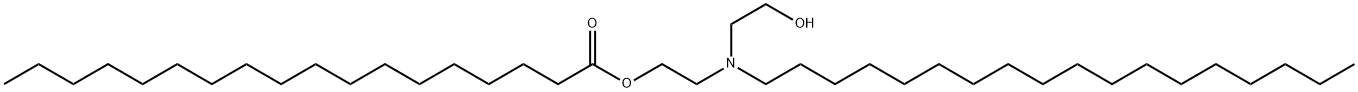 N-(2-ヒドロキシエチル)-N-[2-(ステアロイルオキシ)エチル]オクタデカン-1-アミン 化学構造式