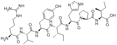(DES-ASP1,ILE8)-ANGIOTENSIN II, 52498-25-6, 结构式