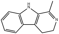 1-メチル-4,9-ジヒドロ-3H-ピリド[3,4-b]インドール 化学構造式