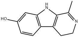 4,9-ジヒドロ-1-メチル-3H-ピリド[3,4-b]インドール-7-オール 化学構造式