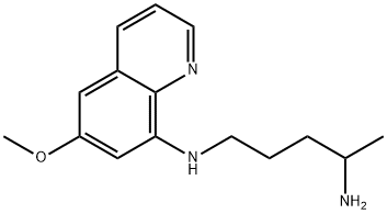8-[(4-アミノペンチル)アミノ]-6-メトキシキノリン 化学構造式