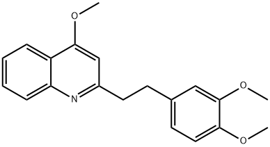 2-(3,4-二甲氧苯乙基)-4-甲氧喹啉 结构式